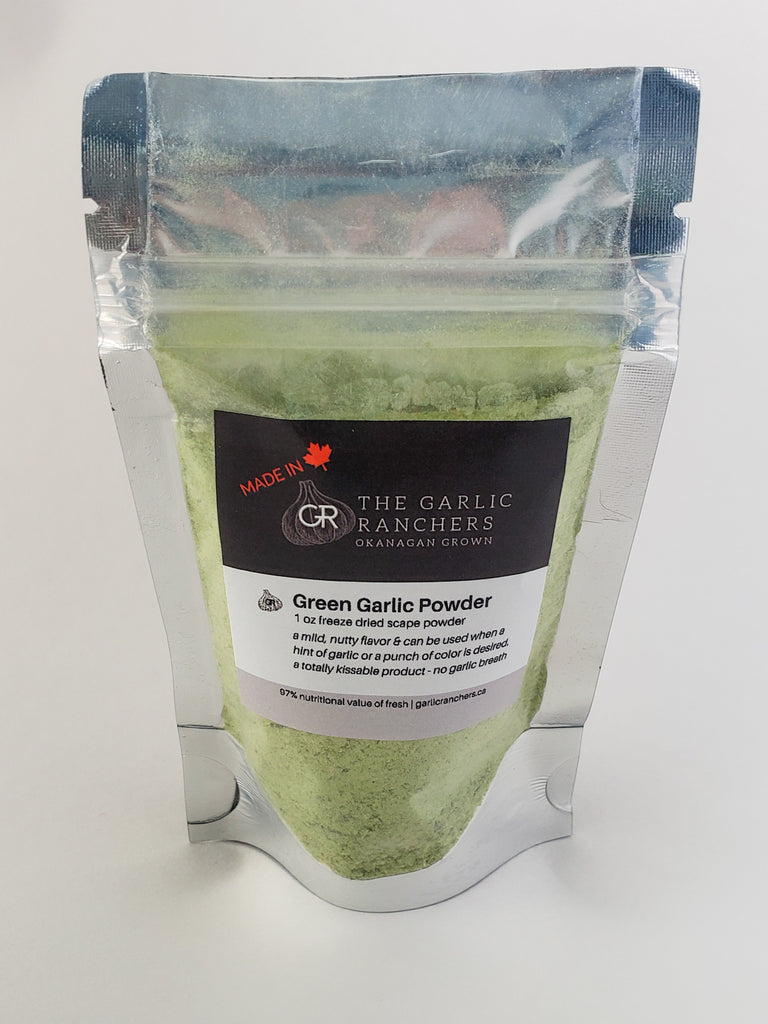 Green Garlic Powder | Canadian Freeze Dried Garlic Scapes